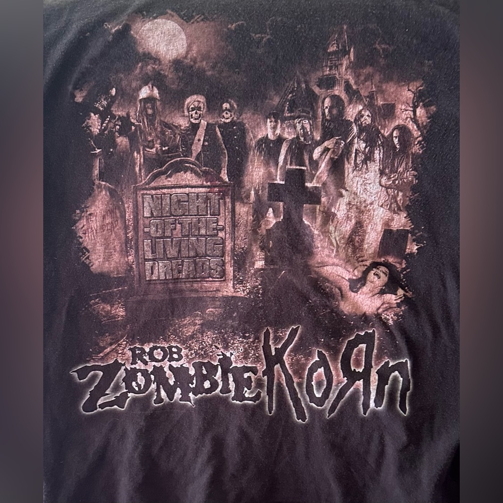 Rob Zombie Korn Concert Graphic T-Shirt